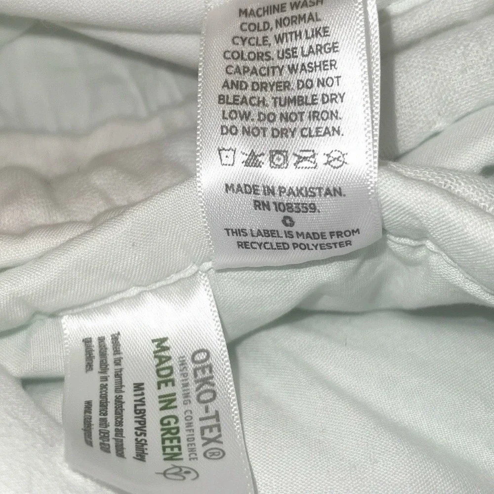 Welspun Queen White Comforter Set 100% Cotton Shell OEKO-TEX‎ Made In Green EUC